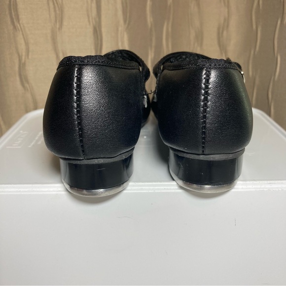 🌺 Revolution Dance Toddler Girl's 11 Black Matte Buckle Tap Shoes - Picture 4 of 16
